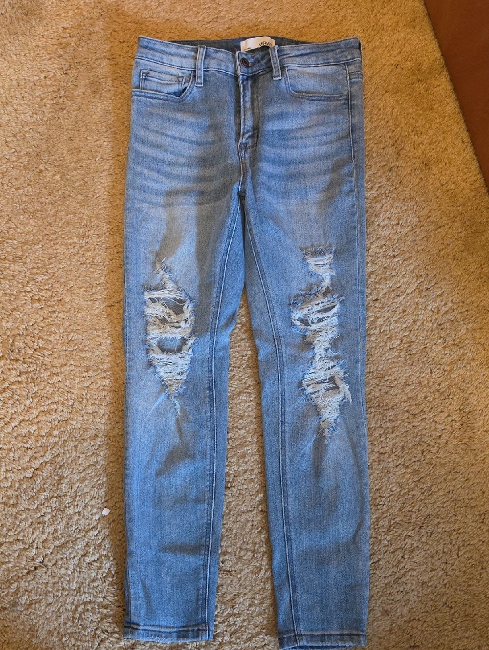 Vervet Light Wash Distressed Skinny Jeans